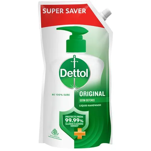 Dettol Liquid Handwash Refill - Original Hand Wash Germ defence Formula | 10x Better Germ Protection - 675ml