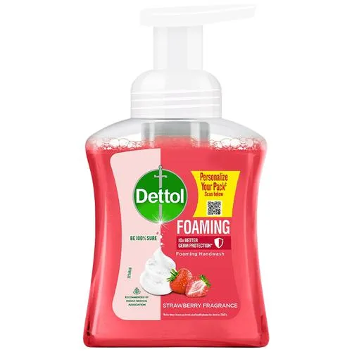 Dettol Foaming Handwash - 10x Better Germ Protection, Strawberry - 250 ml Pump