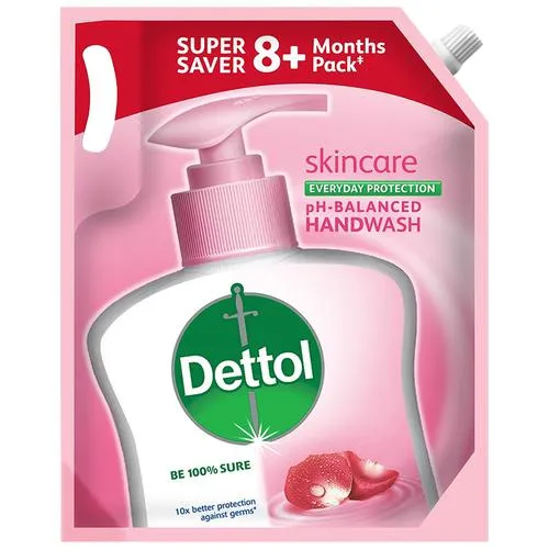 Dettol Liquid Handwash Refill - Skincare Moisturizing Hand Wash Antibacterial Formula | 10x Better Germ Protection - 1.5l Refill